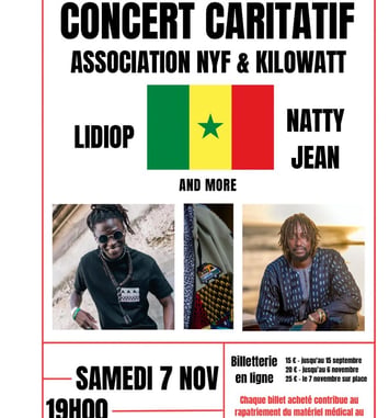 Concert Tous Unis Pour le Sénégal : Lidiop + Natty Jean + Guests